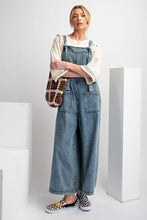 Load image into Gallery viewer, Stone Washed Wide Leg Overalls
