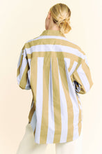 Load image into Gallery viewer, Blue/Camel Stripe Top
