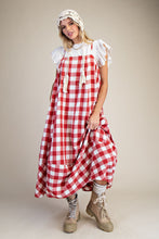 Load image into Gallery viewer, Red Checkerboard Midi Dress
