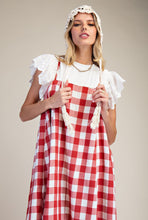 Load image into Gallery viewer, Red Checkerboard Midi Dress
