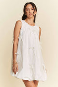 White Bow Bubble Dress