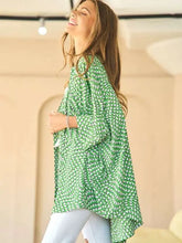 Load image into Gallery viewer, Green/Lavender Printed Flowy Top
