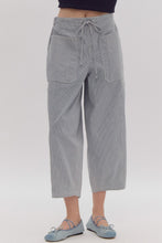 Load image into Gallery viewer, Denim Stripe Crop Bottom Pant
