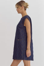 Load image into Gallery viewer, Dark Denim Top Stitch Dress
