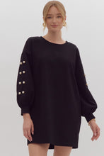 Load image into Gallery viewer, Black Pearl Sleeve Dress
