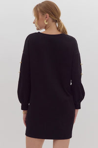 Black Pearl Sleeve Dress