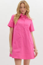 Load image into Gallery viewer, Hot Pink High Neck Mini Dress
