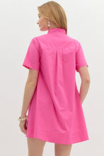 Load image into Gallery viewer, Hot Pink High Neck Mini Dress
