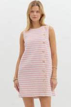 Load image into Gallery viewer, Pink Striped Boucle Dress
