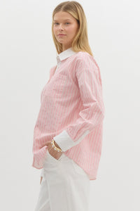 Pink Classic Button Down