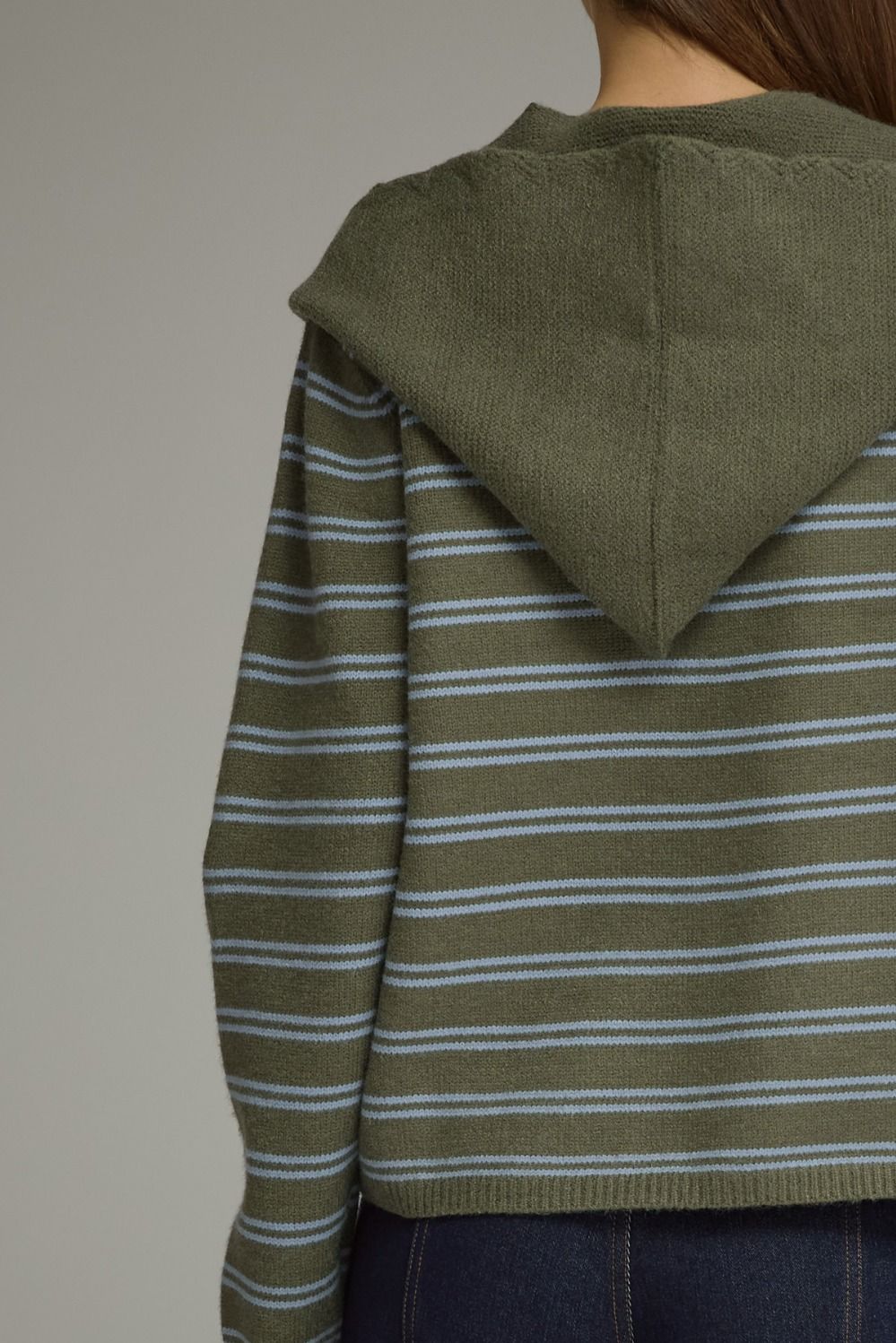 Stripe Sweater With Scarf Detail