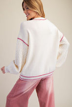 Load image into Gallery viewer, Two Pockets Front Cable Knit Sweater
