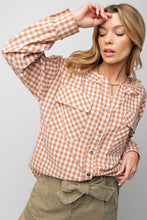 Load image into Gallery viewer, Plaid Fringe Button-Down Shirt
