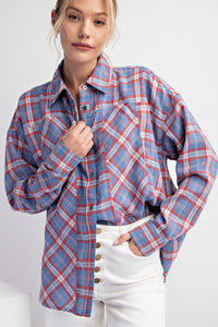 Oversized Plaid Button-Down
