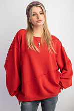 Load image into Gallery viewer, Crimson Textured Lightweight Sweatshirt
