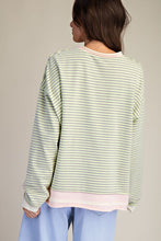 Load image into Gallery viewer, Striped Washed Terry Pullover
