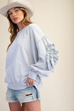 Load image into Gallery viewer, Floral Patch Washed Terry Pullover
