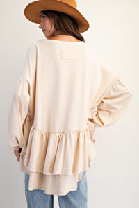 Layered Ruffle Bottom Tunic