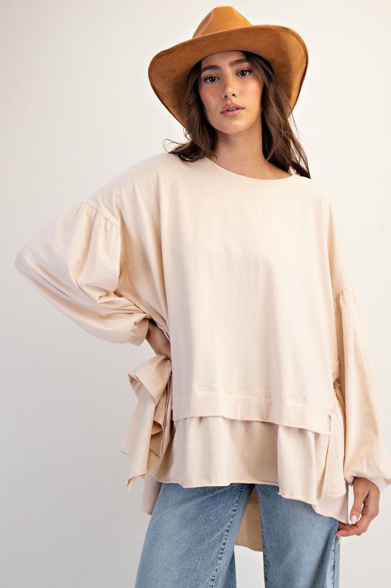 Layered Ruffle Bottom Tunic