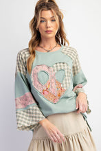 Load image into Gallery viewer, Dusty Sage Mix Match Heart Tee
