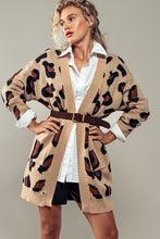 Load image into Gallery viewer, Leopard Open Knit Cardigan
