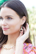 Load image into Gallery viewer, Juniper Horsebit Drop Earrings in Shiny Gold
