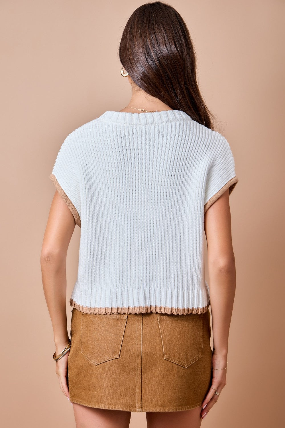 Game Day Tiger Intarsia Sweater Vest Top