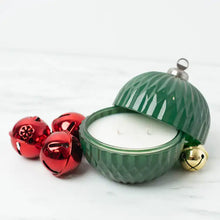 Load image into Gallery viewer, Hayes Candle Green Glass Ornament 6oz
