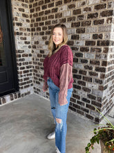 Load image into Gallery viewer, Plum/Purple Haze Vneck Sweater
