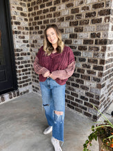 Load image into Gallery viewer, Plum/Purple Haze Vneck Sweater
