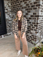 Load image into Gallery viewer, Khaki Multi Plaid Button Up
