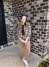 Load image into Gallery viewer, Khaki Multi Plaid Button Up
