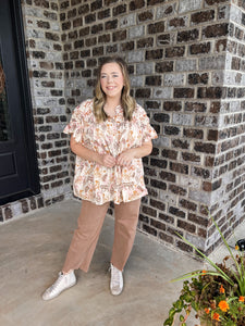 Ivory Tiger Printed Top