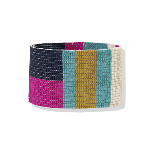 Brooklyn Magenta Color Block Bracelet