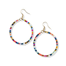 Load image into Gallery viewer, Lucille Confetti Beaded Hoops
