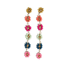 Load image into Gallery viewer, Amanda Multi Color Flower Dangles
