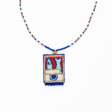 Load image into Gallery viewer, Robin Beaded Necklace with Embroidered Sardine
