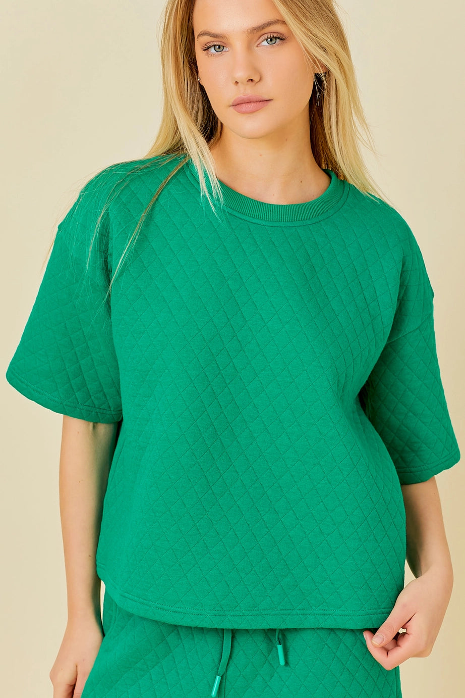 Green Quilted Top