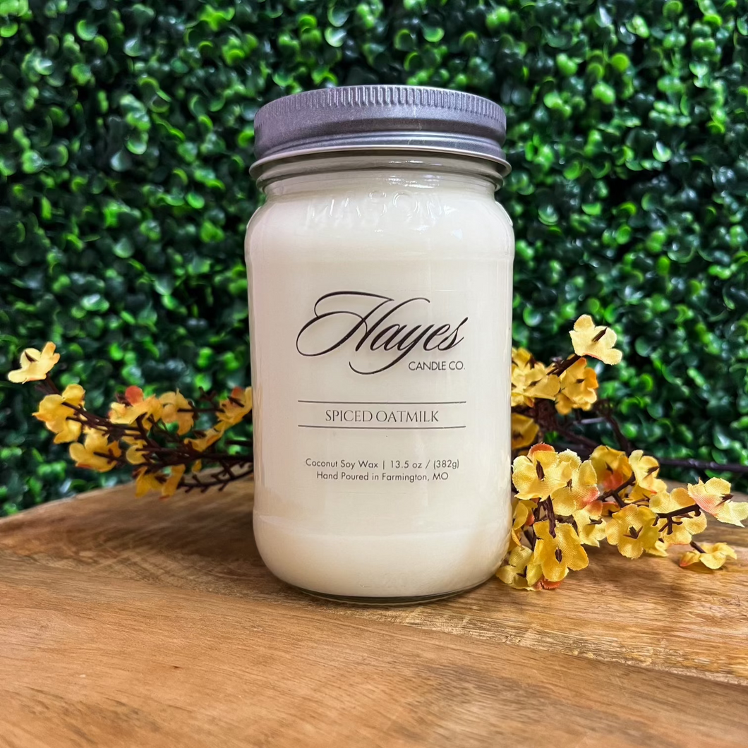 Hayes Candle Spiced Oatmilk Mason Jar