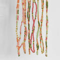 Pink/Green/Peach Seed Bead Necklace