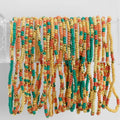 Teal/Peach/Yellow Seed Bead Bracelets