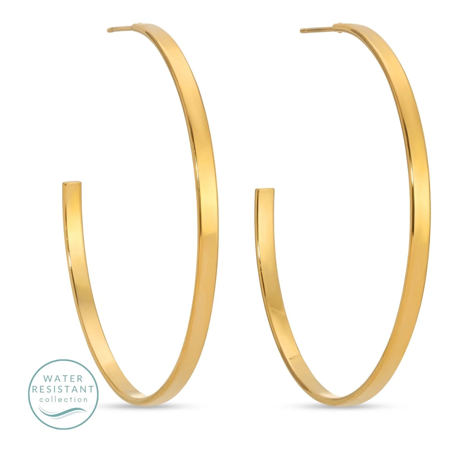 Large Flat Hoop Gold