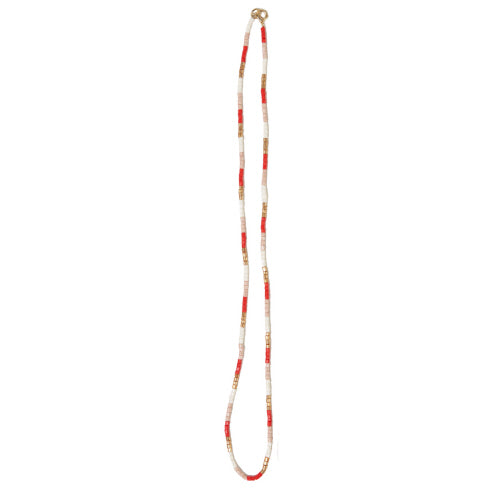 Everly Lux Bead Necklace Poppy