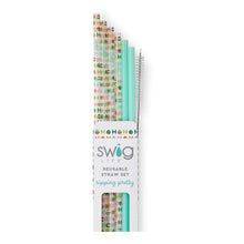 Load image into Gallery viewer, Swig Reusable Straw Set HoHoHo
