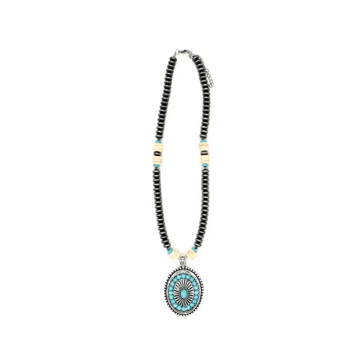 Navajo Necklace with Ivory/Turquoise Accents 20