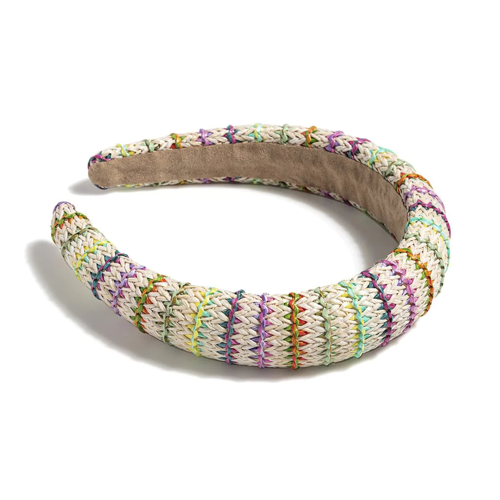 Padded Straw ZigZag Headband