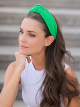 Load image into Gallery viewer, Knotted Terry Headband Green
