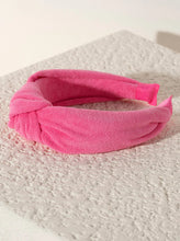 Load image into Gallery viewer, Knotted Terry Headband Pink
