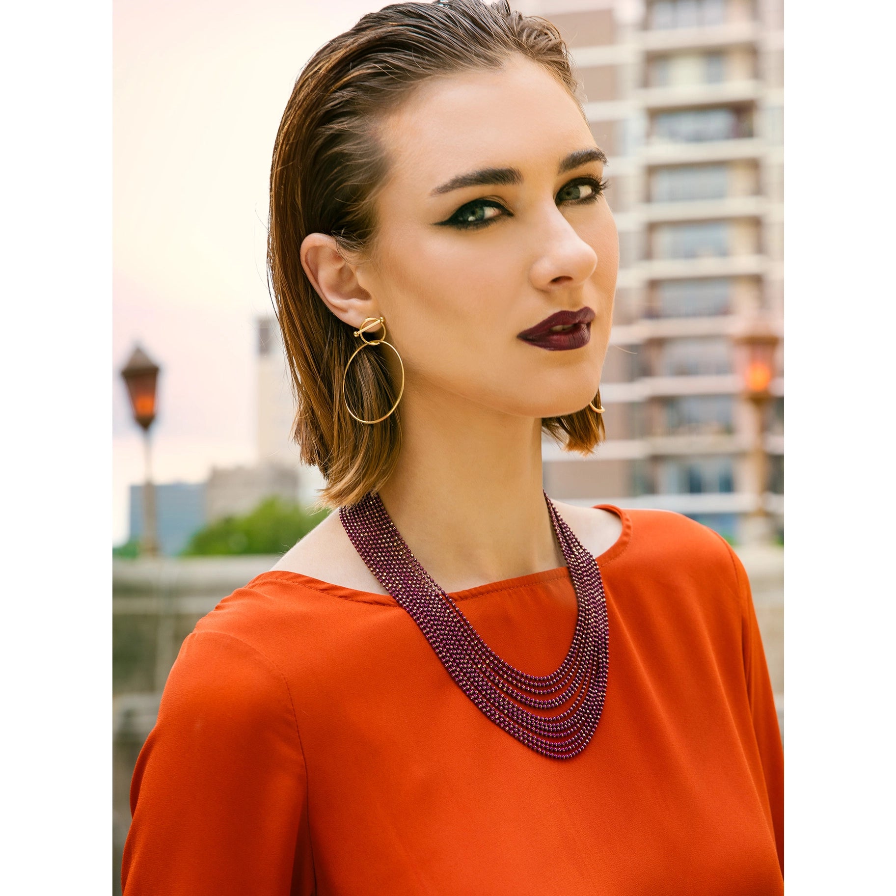 Berry Diamond Cut Ball Chain Necklace