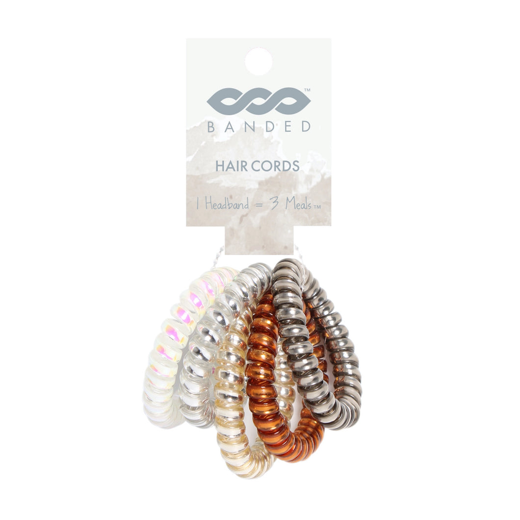 Banded Metallic Cords Chrome